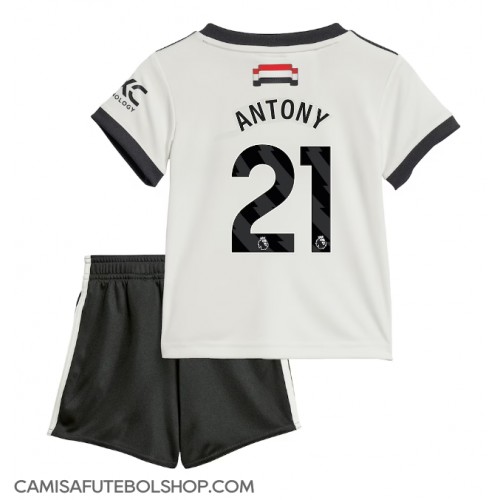 Camisa de time de futebol Manchester United Antony #21 Replicas 3º Equipamento Infantil 2024-25 Manga Curta (+ Calças curtas)